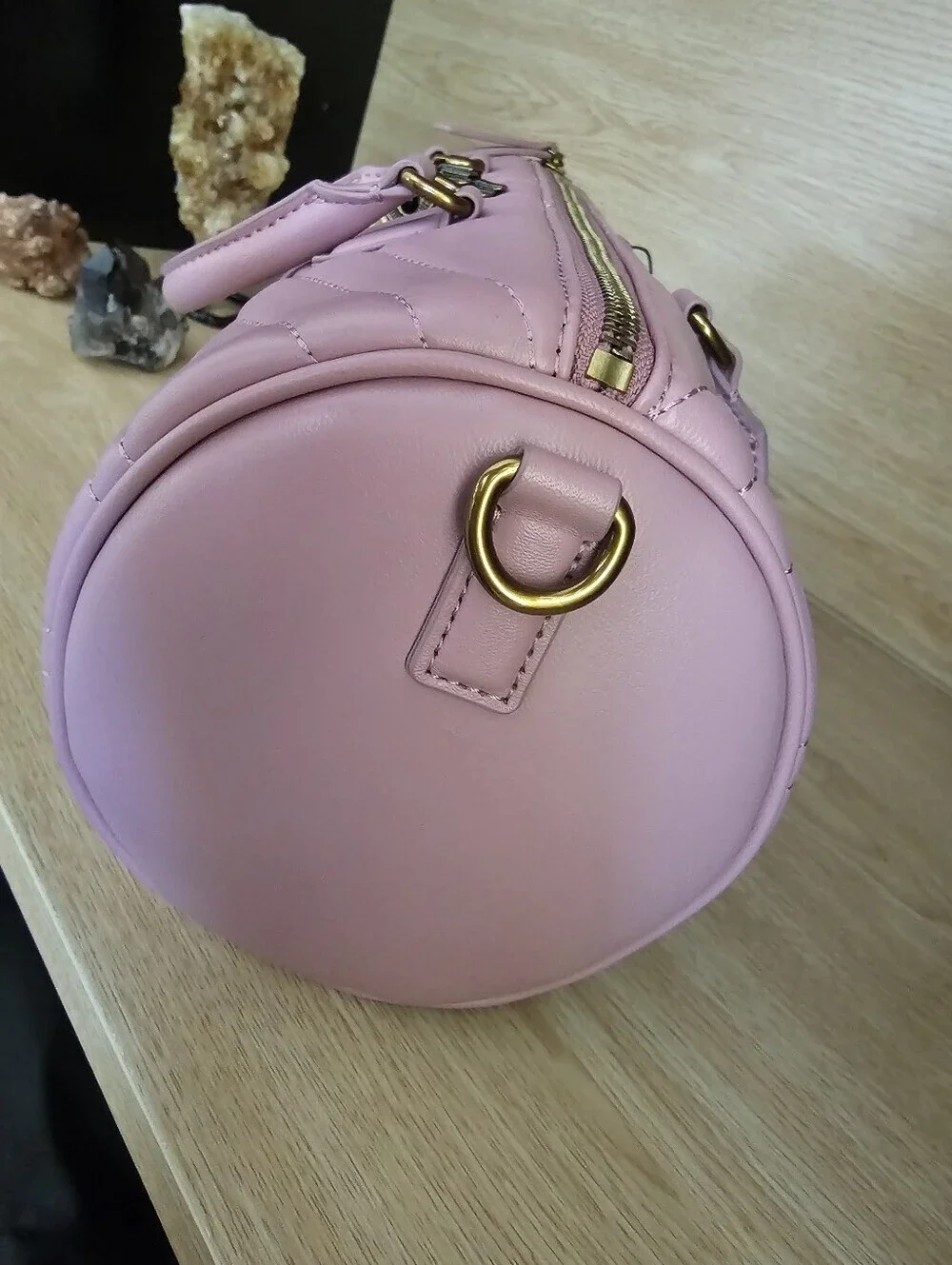 Kurt Geiger London Kesington Leather UJ Barrel Bag.
